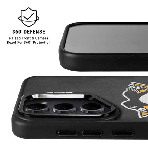 NHL Pittsburgh Penguins Distressed Galaxy S24 Plus Kickstand Case